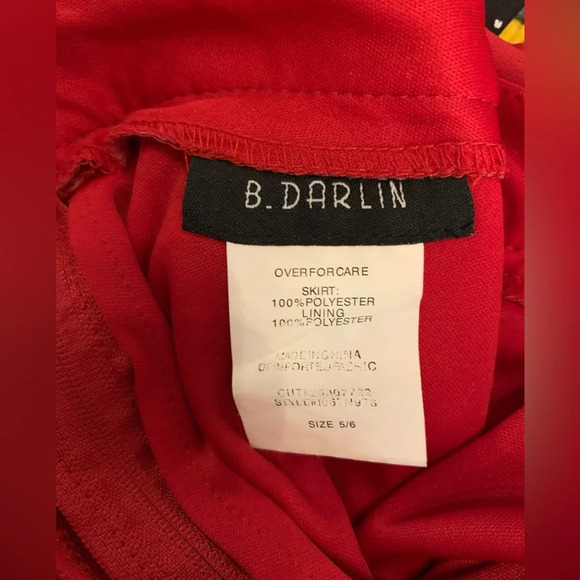 Two-piece red dress - bedazzled, halter, flowy bottom - Picture 5 of 11